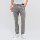 Men's 100% Cotton Slim Fit Casual Trousers, Light Grey, small