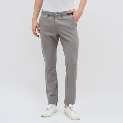 Men's 100% Cotton Slim Fit Casual Trousers