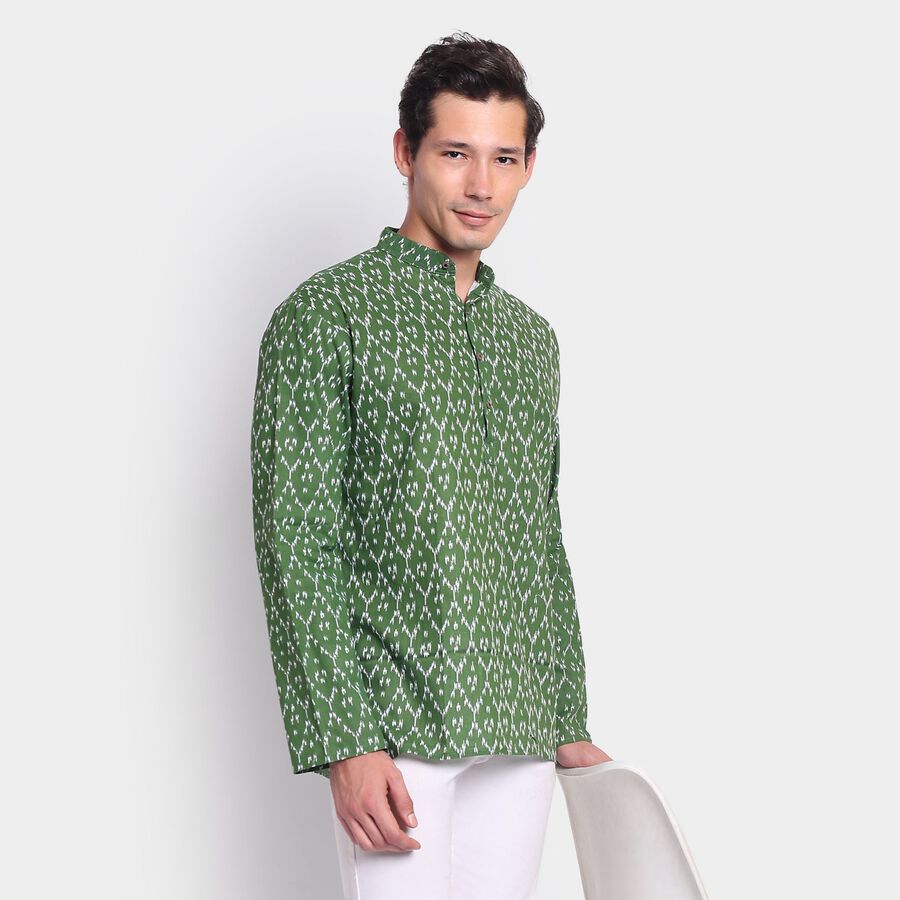 Men's Cotton Kurta, Dark Green, large image number null