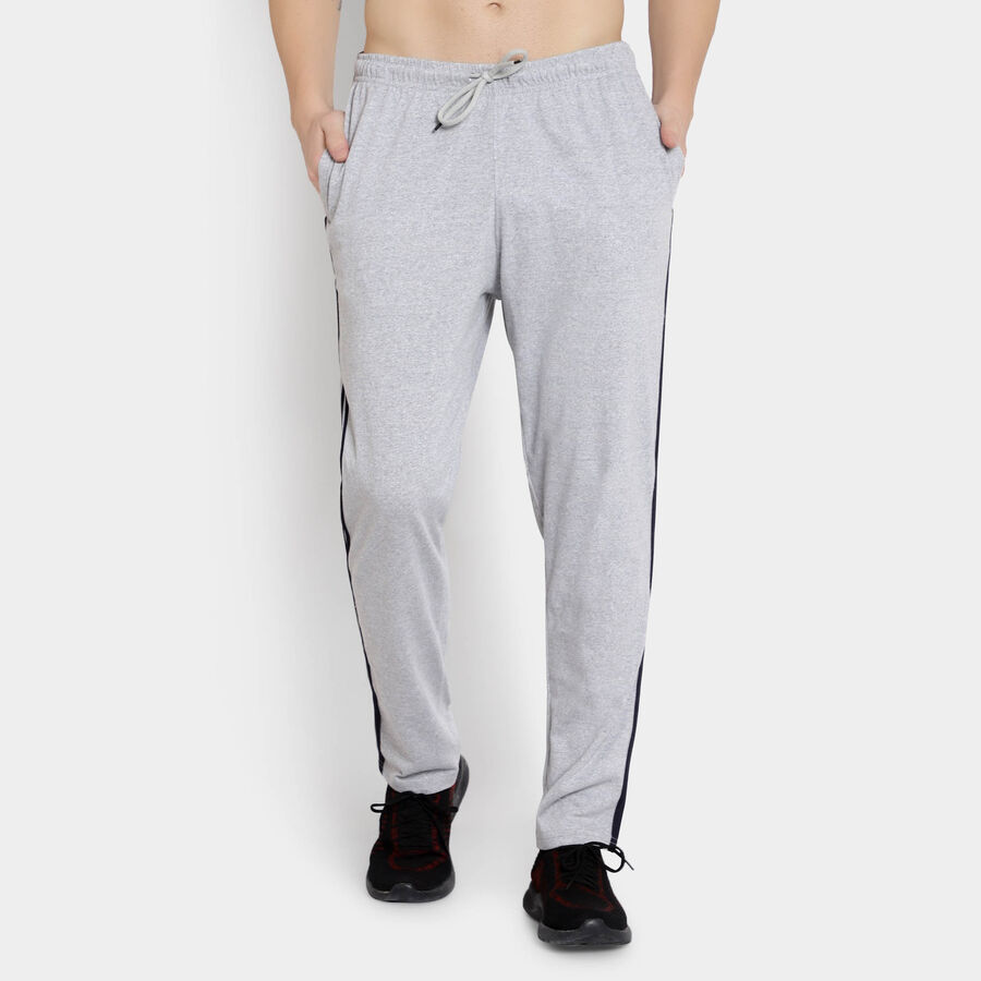 Solid Track Pants, Melange Mid Grey, large image number null
