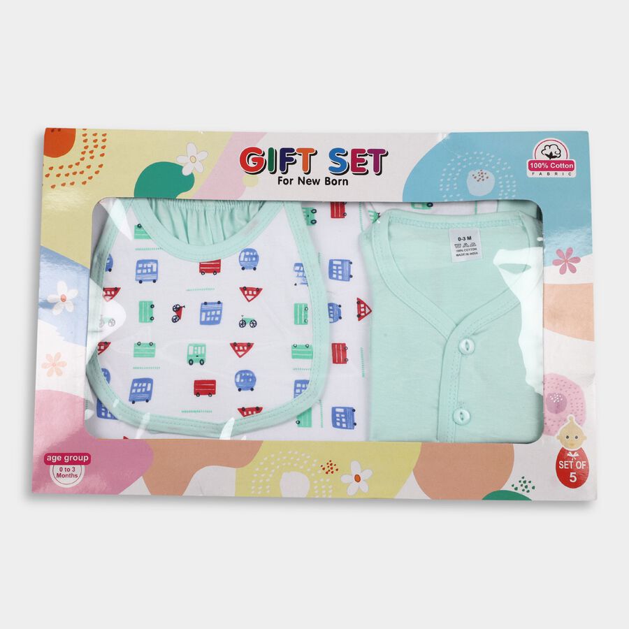 Infants' 100% Cotton Gift Set, Light Green, large image number null