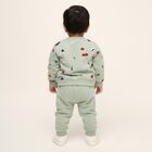 Infants' Light Green Round Neck Geometric Printed Baba Suit, Light Green, small image number null