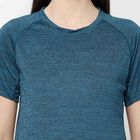 Cut N Sew Round Neck T-Shirt, Teal Blue, small image number null