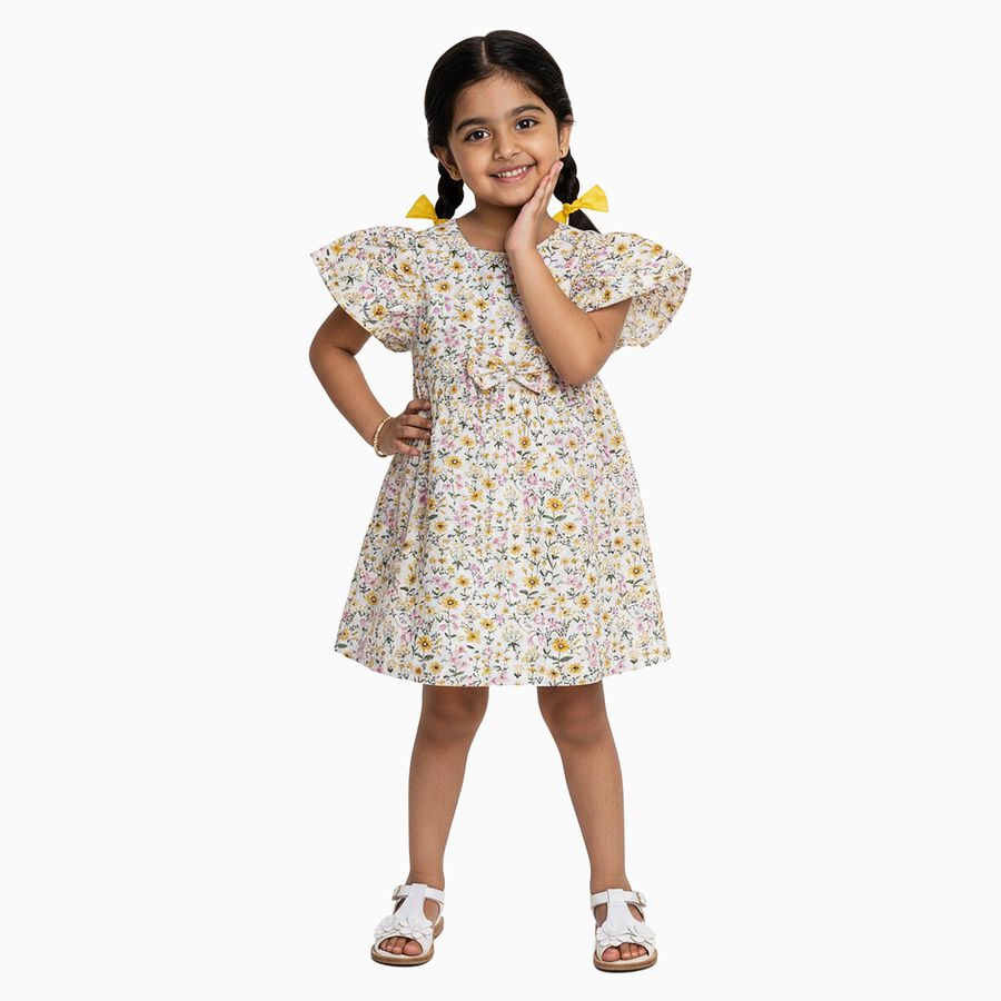 Girls' Frock, ऑफ व्हाइट, large image number null