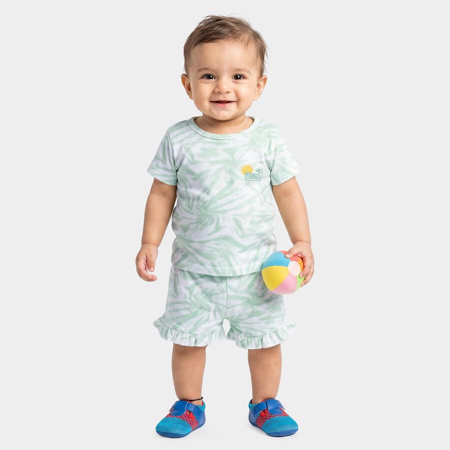 Infants' Short Set, Light Green, large
