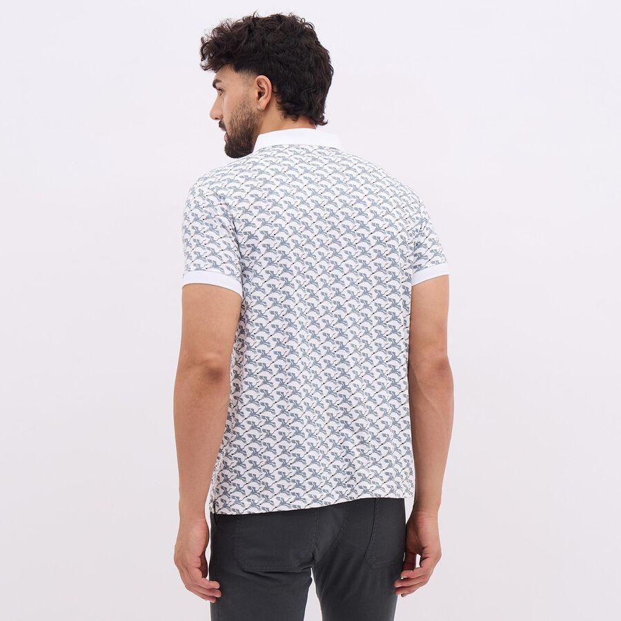Men's Collared Half Sleeves T-Shirt , मध्यम नीला, large image number null