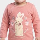 Infants Light Pink Cotton Round Neck Lounge Hipster Set, Light Pink, small