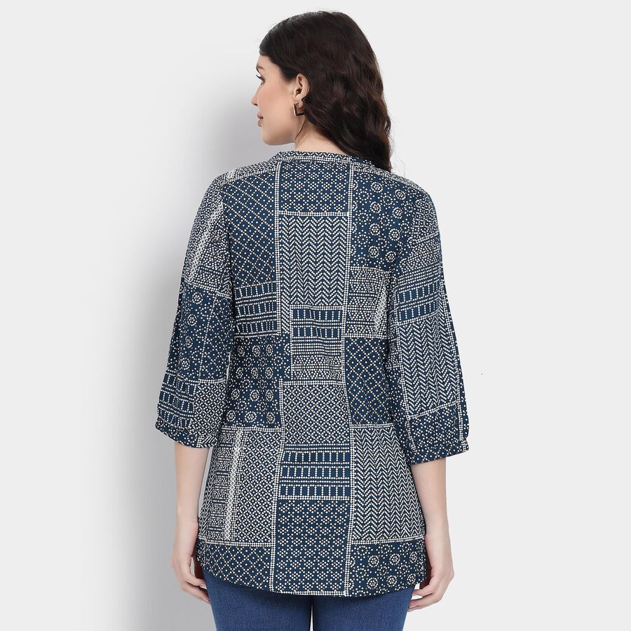 Ladies' Kurti, गहरा नीला, large image number null
