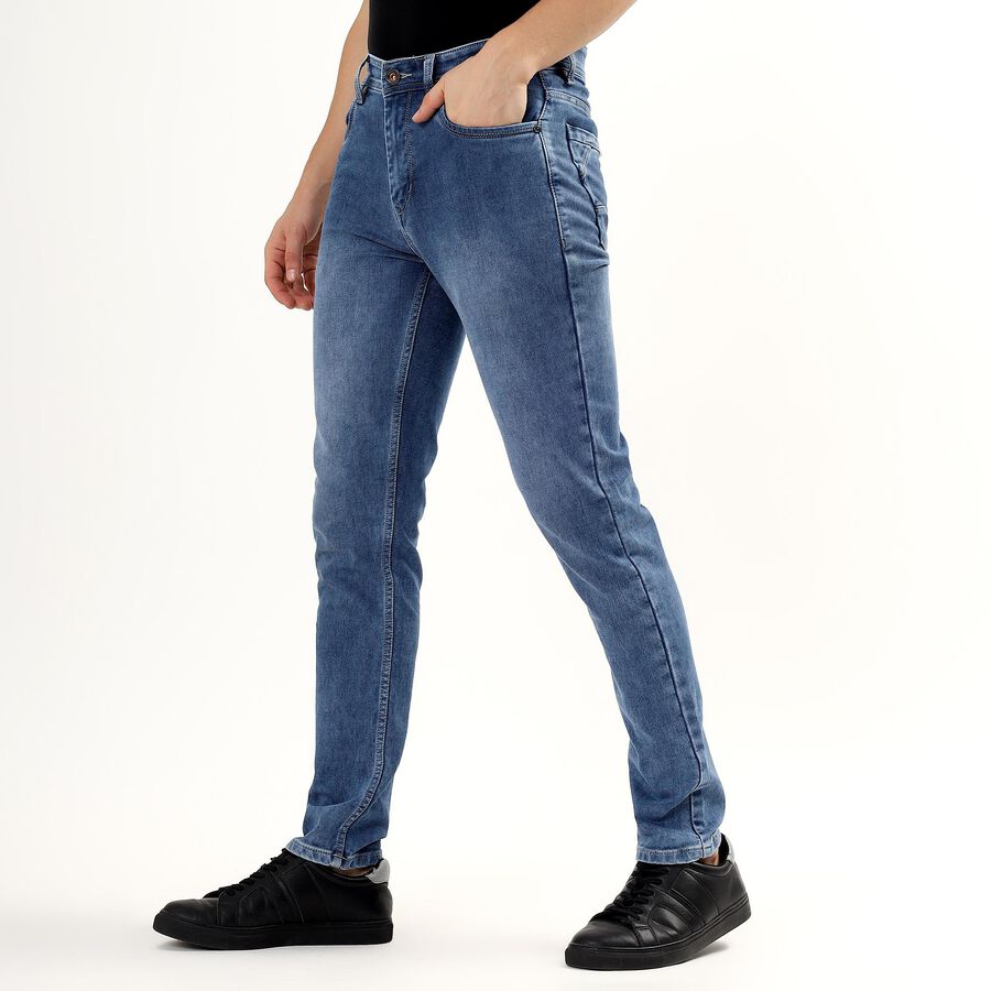 Men's Five Pocket Slim Fit Jeans , Light Blue, large image number null