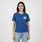 Women's Blue Round Neck Casual T-Shirt, Blue, small