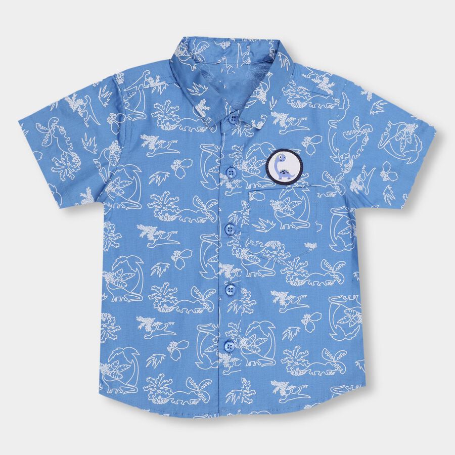 Infants' 100% Cotton Shirt , Mid Blue, large image number null