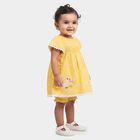 Infants' Yellow Smocked Embroidered Frock, पीला, small