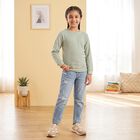 Girls' Green Long Sleeve Thermal, Light Green, small