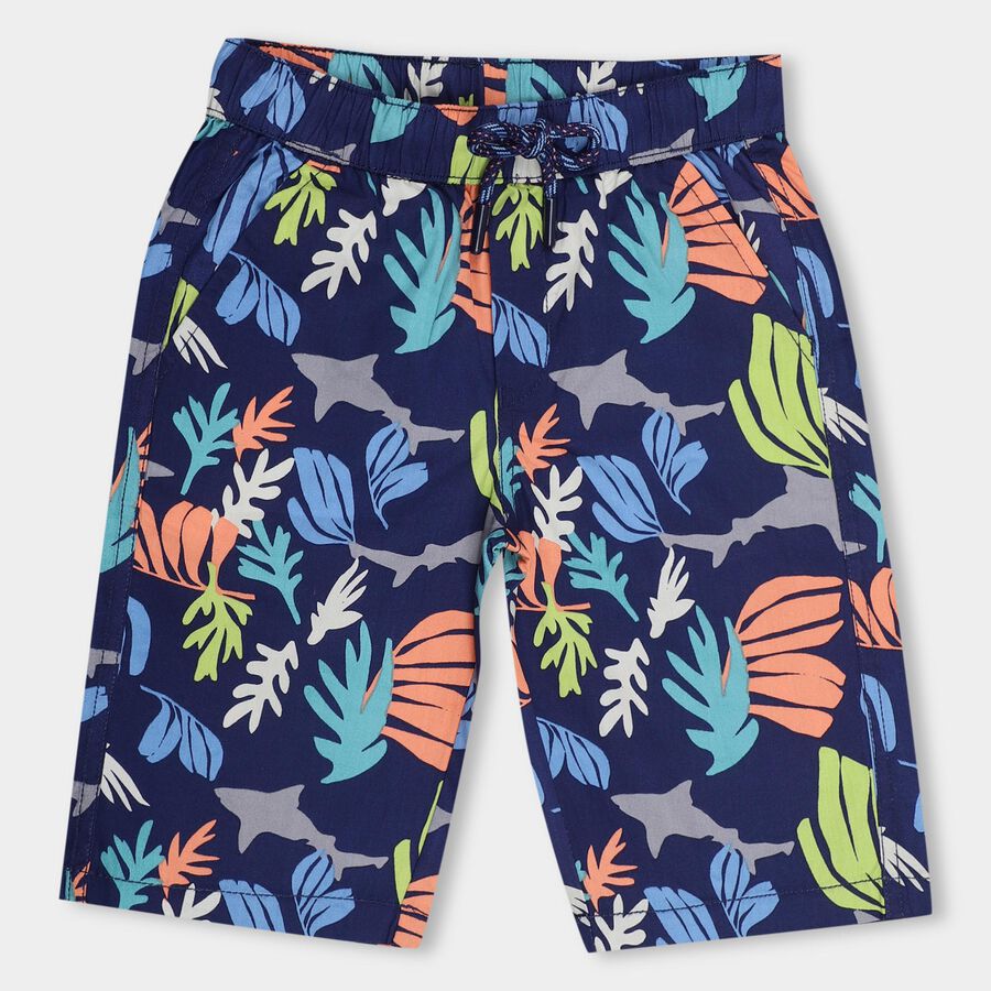 Boys' 100% Cotton Jamaican , मध्यम नीला, large image number null