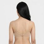 Women's Beige Cotton Blend Regular T-Shirt Bra, Beige, small