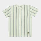 Boys' Off-White Round Neck Graphic Printed T-Shirt, Off White, small