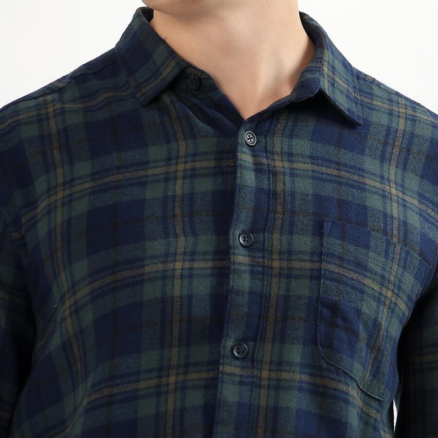 Men's Muted Olive Green Button Down Casual Shirt, ओलिव, large image number null