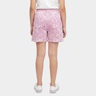Girls' Lilac Regular Fit Casual Shorts, लाइलेक, small