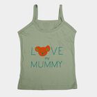 Infants' Mint Green Cotton Scoop Neck Minimalist Vest, हल्का हरा, small