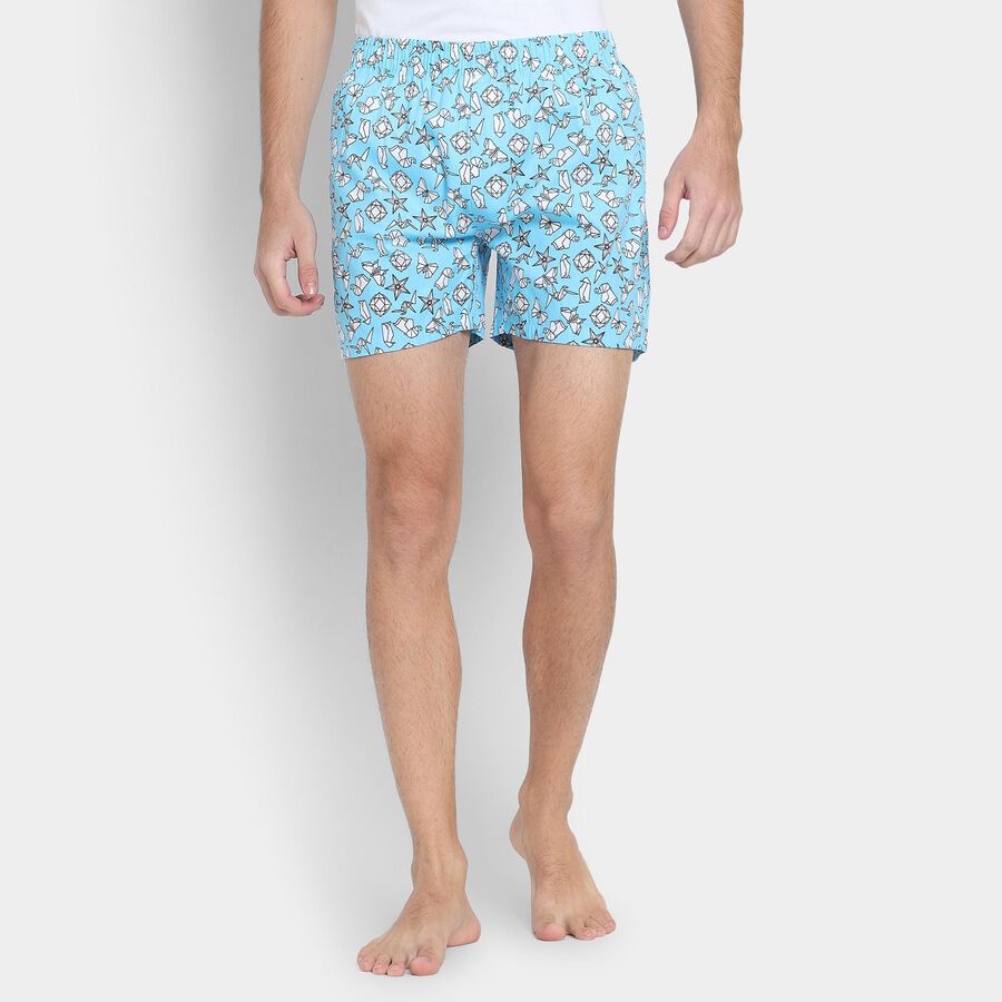 Men's 100% Cotton Boxers , Light Blue, large image number null