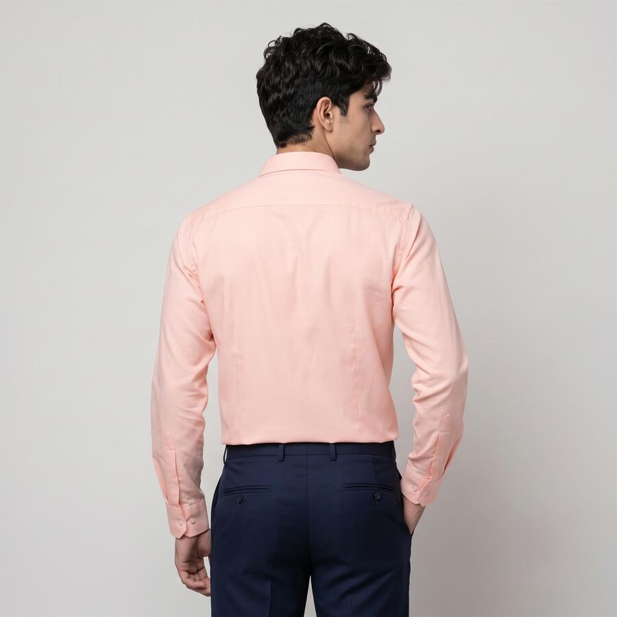 Men Peach Formal Shirt, पीच, large