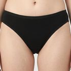 Women's Black Regular Fit Solid Panty, Black, small