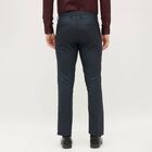 Men's Jet Blue Slim Fit Formal Trousers, Dark Blue, small