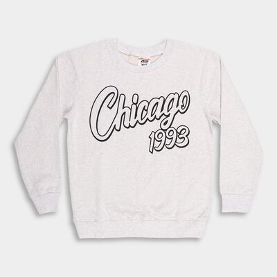 Boys Light Grey Crew Neck Casual Sweatshirt