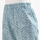 Women's Muted Steel Blue Slim Fit Chevron Printed Palazzos, Mid Blue, small image number null