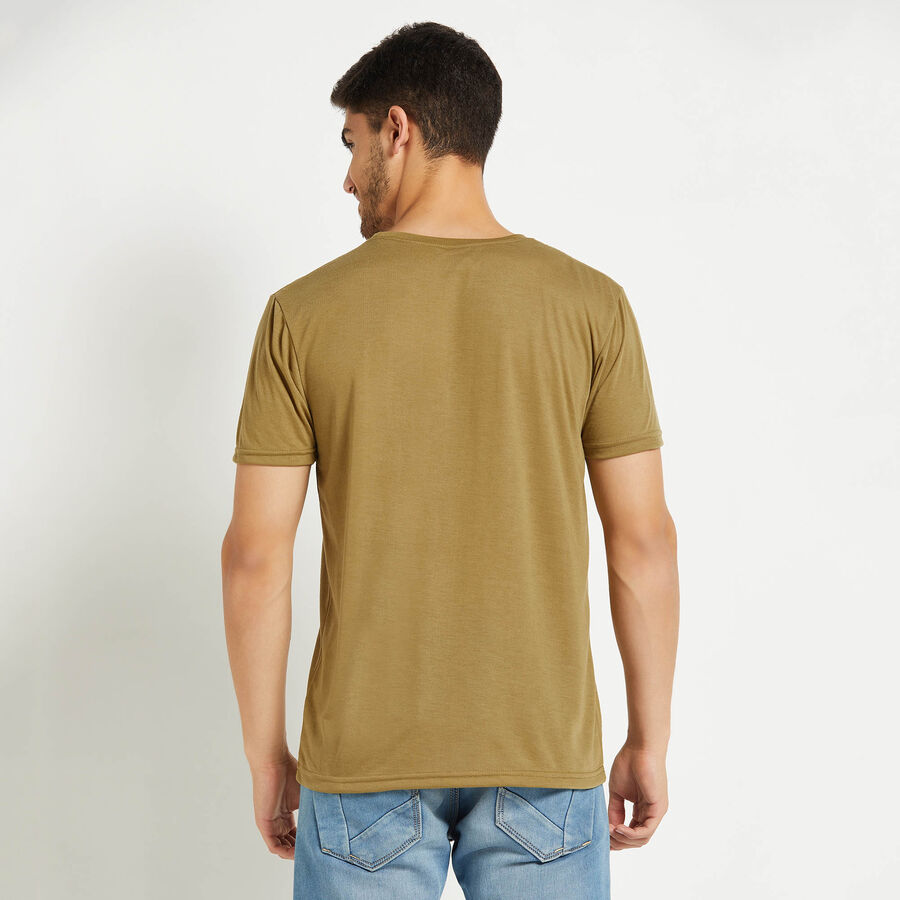 Round Neck T-Shirt, Olive, large image number null