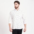 Cotton Printed Casual Shirt, White, small image number null
