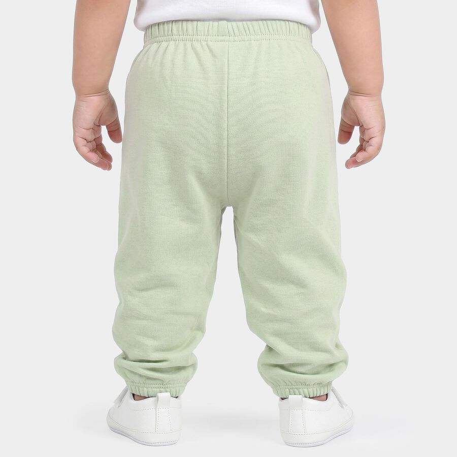 Infants' Mint Green Jogger Fit Bunny Print Cotton Pyjama, हल्का हरा, large
