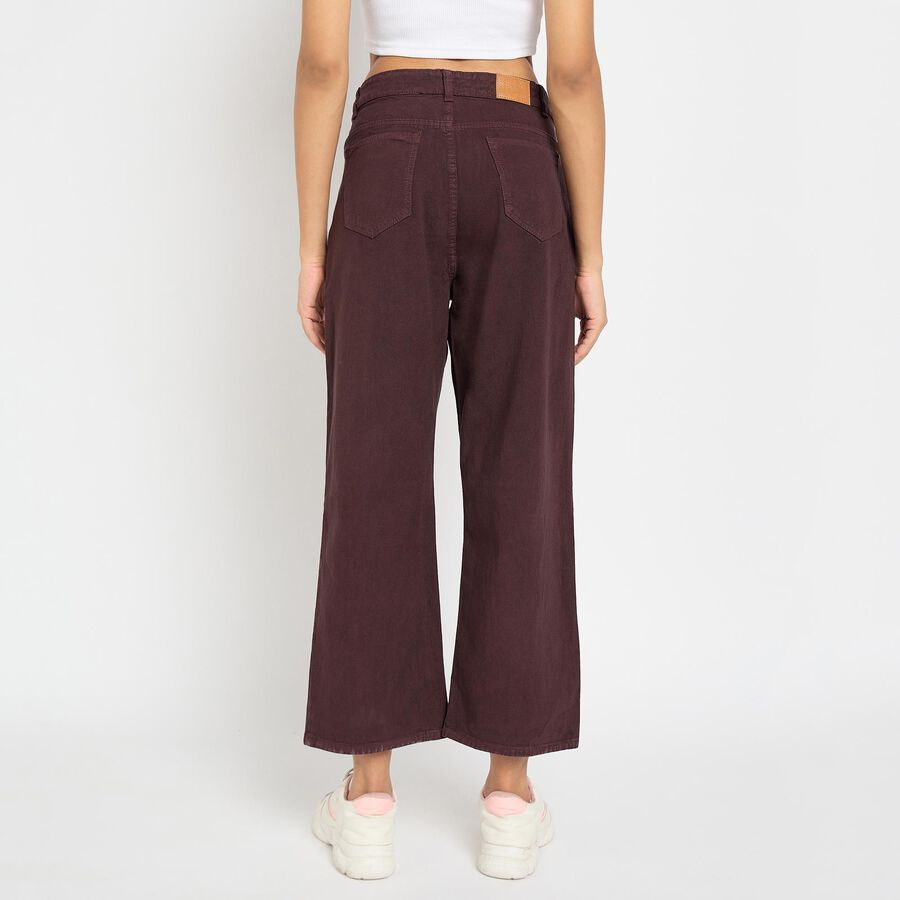 Ladies' Cotton Jeans, मरून, large image number null