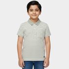 Boys Light Green Round Neck Casual Half Sleeve T-Shirt, हल्का हरा, small