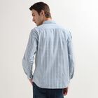 Men's 100% Cotton Regular Collar Casual Shirt, Light Blue, small image number null