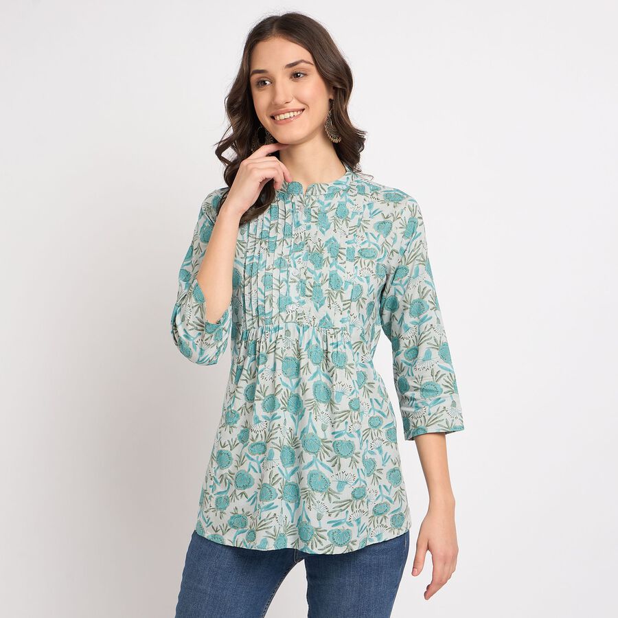 Ladies' Kurta, हल्का नीला, large image number null