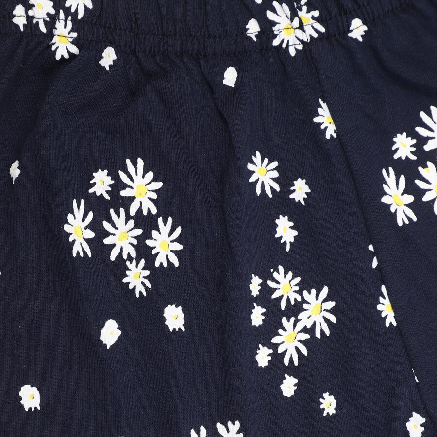 Girls' 100% Cotton Capri, Navy Blue, large image number null