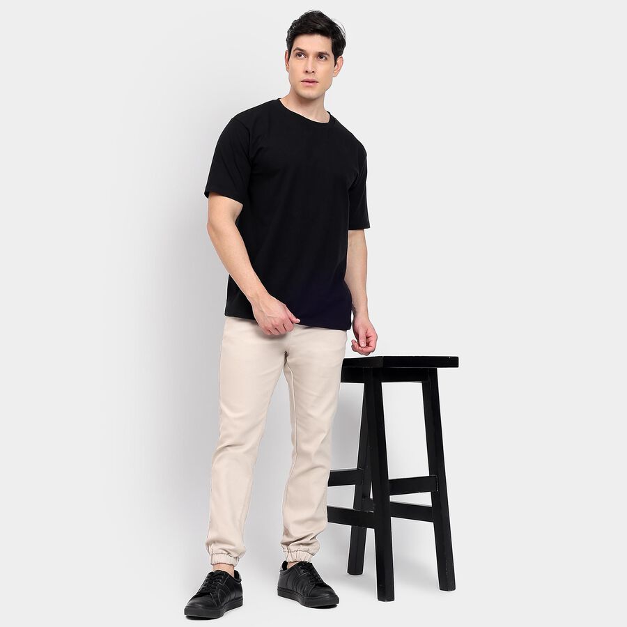 Men's Slim Fit Casual Trousers, सिल्वर, large image number null