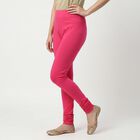 Women's Fuchsia Slim Fit Elastic Waist Churidar, रानी (फ्यूशिया), small
