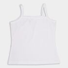 Girls' 100% Cotton Vest, White, small image number null