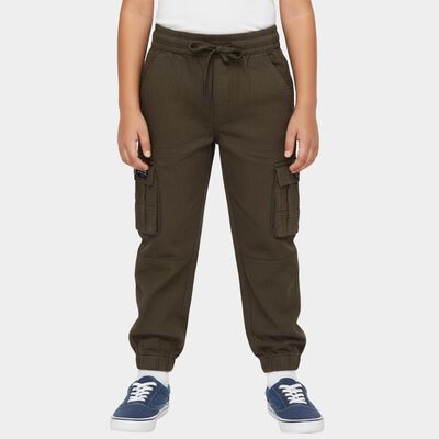 Boys' Olive Regular Fit Jogger Trousers