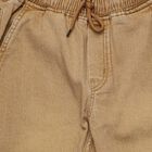 Boys' Light Beige Regular Fit Washed Jeans, Beige, small
