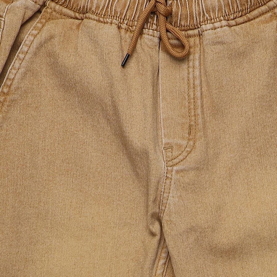 Boys' Light Beige Regular Fit Washed Jeans, Beige, large