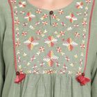 3/4Th Sleeves Empire Line Kurta, Light Green, small image number null