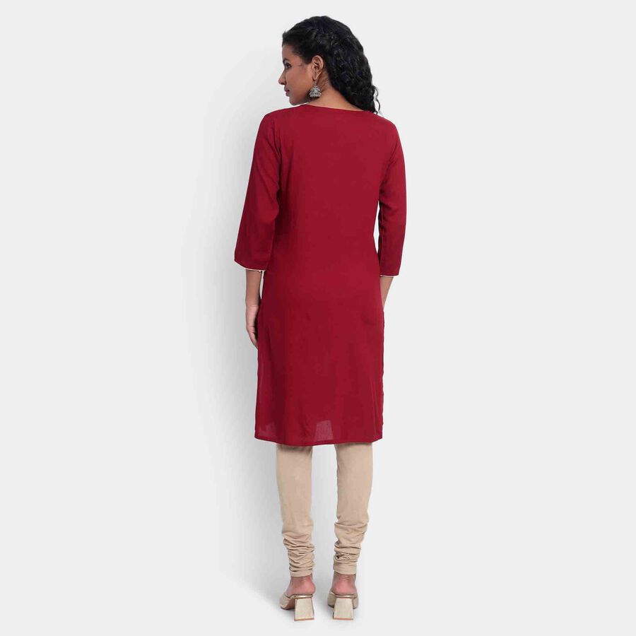 Solid Kurta, Maroon, large image number null