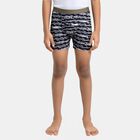 Boys' Grey Regular Fit Printed Briefs, हल्का ग्रे, small