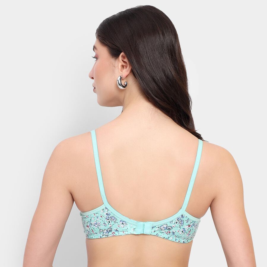 Ladies' 100% Cotton Bra, Light Green, large image number null