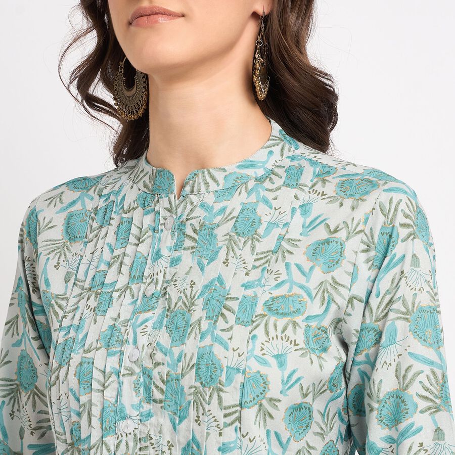 Ladies' Kurta, हल्का नीला, large image number null