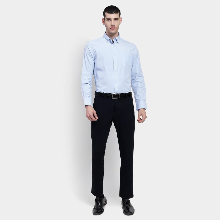 Men's Light Powder Blue Cotton Regular Collar Formal Shirt, हल्का नीला, large image number null