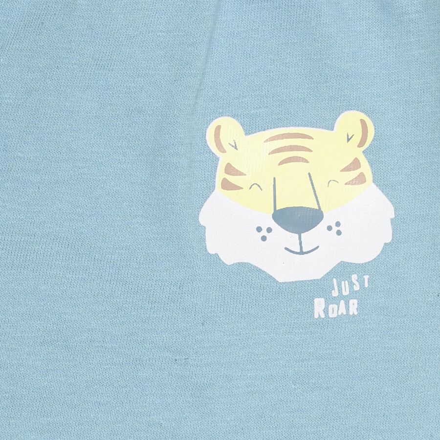 Infants' Soft Powder Blue Elasticated Pyjama, Teal Blue, large image number null